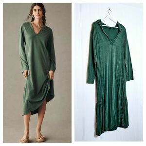 Anthropologie Green Midi Dress
